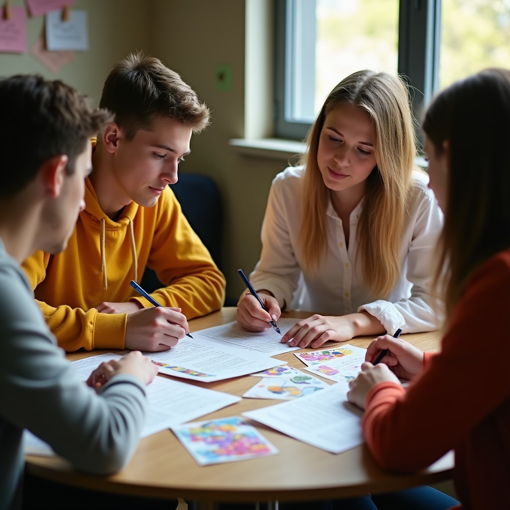 Účastníci skupinového workshopu pri kariérnych aktivitách
